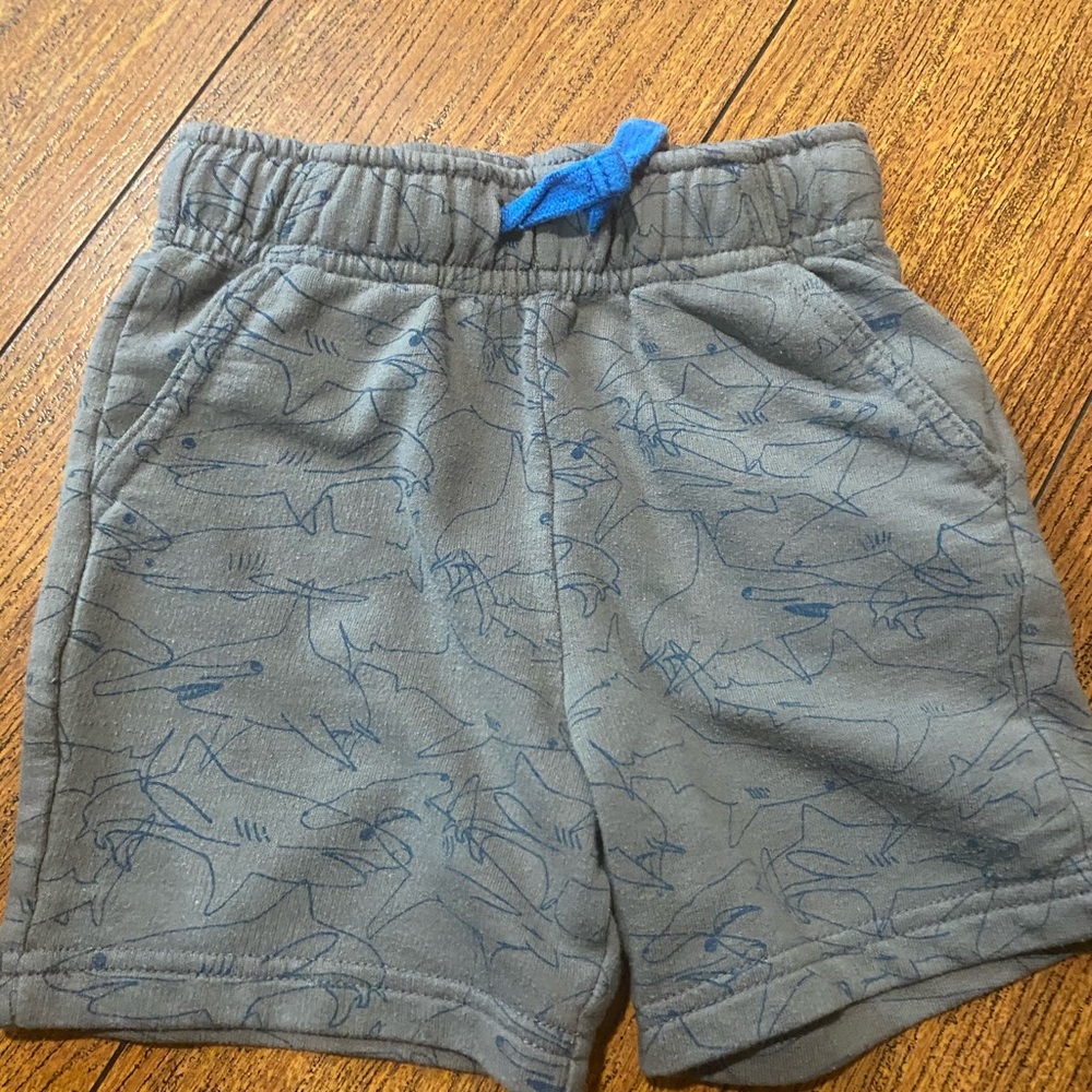 Cat & Jack Shark Pull on Sweatshorts Grey 2T